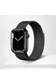 CEPCASE    Apple Watch 7 45mm Kordon Metal Hasır Örgü Tasarım Paslanmaz Mıknatıslı Ayarlanabilir - 2