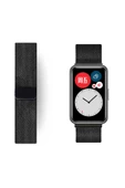CEPCASE    Huawei Watch Fit Kordon/Kayış Metal Hasır Örgü Tasarım Paslanmaz Mıknatıslı Ayarlanabilir - 3