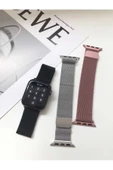 CEPCASE    Apple Watch Ultra 49mm Kordon Metal Hasır Örgü Tasarım Paslanmaz Mıknatıslı Ayarlanabilir - 3