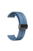 CEPCASE    Samsung Galaxy Watch 42mm Kordon/Kayış Çizgili Tasarım Metal Toka Esnek Sağlam Silikon Kordon - 2