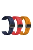 CEPCASE    Samsung Galaxy Watch Active 2 44mm Uyumlu Kordon/Kayış Çizgili Tasarım Metal Toka Esnek  Silikon - 4