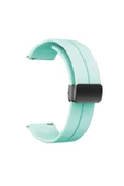 CEPCASE    Samsung Galaxy Watch Active 2 44mm Uyumlu Kordon/Kayış Çizgili Tasarım Metal Toka Esnek  Silikon - 1