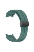 CEPCASE    Samsung Galaxy Watch 5 44mm Uyumlu Kordon/Çizgili Tasarım Metal Toka Esnek Sağlam Silikon Kordon - 1