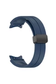 CEPCASE    Samsung Galaxy Watch 4 40mm Kordon/Kayış Çizgili Tasarım Metal Toka Esnek Sağlam Silikon Kordon - 1