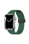 CEPCASE    Watch 42mm Kordon/kayış Çizgili Tasarım Metal Toka Esnek Sağlam Silikon Kordon - 1