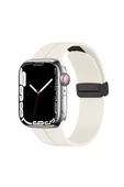 CEPCASE    Watch 42mm Kordon/kayış Çizgili Tasarım Metal Toka Esnek Sağlam Silikon Kordon - 1
