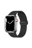 CEPCASE    Watch 40mm Kordon/kayış Çizgili Tasarım Metal Toka Esnek Sağlam Silikon Kordon - 1