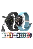 CEPCASE    Samsung Gear S2 Koron/Kayış Çizgili Tasarım Metal Toka Esnek Sağlam Silikon Kordon - 3