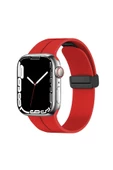 CEPCASE    Watch 42mm Kordon/kayış Çizgili Tasarım Metal Toka Esnek Sağlam Silikon Kordon - 2