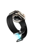 CEPCASE    Watch Ultra 49mm Kordon/kayış Çizgili Tasarım Metal Toka Esnek Sağlam Silikon Kordon - 6