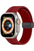 CEPCASE    Watch Ultra 49mm Kordon/kayış Çizgili Tasarım Metal Toka Esnek Sağlam Silikon Kordon - 2