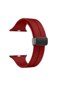 CEPCASE    Watch Ultra 49mm Kordon/kayış Çizgili Tasarım Metal Toka Esnek Sağlam Silikon Kordon - 4