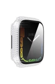 CEPCASE    Watch 7 45mm Taşlı Kasa Ve Ekran Koruyucu Diamond Kenarları Taşlı Tam Kalıp - 1