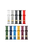 CEPCASE    Watch 42mm Kordon/kayış Çizgi Şerit Desen Delikli Tasarım Tak Çıkar Silikon Kordon - 5