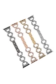 CEPCASE    Watch 38mm/40mm Kordon/kayış Metal Şık Taşlı Tasarım Diamond Style Kordon/kayış - 3