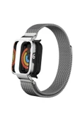 CEPCASE    Xiaomi Mi Watch Lite Kordon/kayış Metal Hasır Örgü Kasa Korumalı Mıknatıslı 2 In 1 Tam Uyumlu Kordon - 4