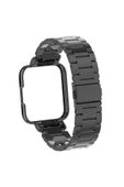 CEPCASE    Xiaomi Mi Watch Lite Kordon/kayış Metal Baklalı Kasa Korumalı 2 In 1 Paslanmaz Çelik Kordon - 3