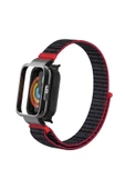 CEPCASE    Xiaomi Mi Watch Lite Uyumlu Kordon/Kayış Spor Loop Hasır Örgü Kasa Korumalı 2 In 1 Cırtlı Kordon - 4