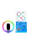 CEPCASE    Ring Light Işık Halkası 56cm RGB Geliştirilmiş High Color Canlı Yayın Reels 3 lü Yayın Özellikli - 4