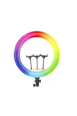 CEPCASE    Ring Light Işık Halkası 45cm RGB Geliştirilmiş High Color Canlı Yayın Reels 3 lü Yayın Özellikli - 3