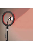 CEPCASE    Ring Light Led Renkli Işık Halkası Rgb-26 Işıklı Tripod Telefon Tutucu - 2