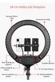 CEPCASE    Ring Light Led Işık Halkası 21’’ 54 Cm Profesyonel Stüdyo Işığı Ve 210 Cm Monopod+taşıma Çantası - 3