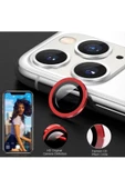 CEPCASE    Iphone 11 Pro Max Kamera Lens Koruyucu Halka Model Kırmızı Renk - 6