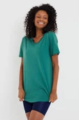 Kadın Açık Pembe Pis Yaka Salaş T-shirt ktcps001r07s - 10