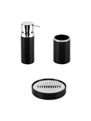 Primanova Lenox 3'Lü Banyo Seti Siyah - 1