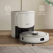 Homend Alex Laser Power + 1287H Beyaz Toz Hazneli Moblu Robot Süpürge - 1