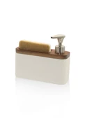 The Mia Woody Süngerli Sıvı Sabunluk Beyaz 420 ml - 1