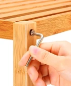 Bambu 2 Raflı Kirli Sepeti Çok Amaçlı Banyo Düzenleyici Organizer Raf - 5