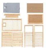 Bambu 2 Raflı Kirli Sepeti Çok Amaçlı Banyo Düzenleyici Organizer Raf - 6