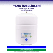 Savora 14 Aşamalı 8 Lt. Çelik Tanklı Kapalı Kasa Pompalı Su Arıtma Cihazı Özel Sarım Membran Filtre - 6