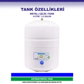 OverWater Savora 14 Aşamalı 8 Lt. Çelik Tanklı Kapalı Kasa Pompalı Su Arıtma Cihazı Özel Sarım Membran Filtre thumbnail 5