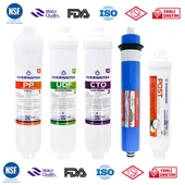 OverWater Kapalı Kasa Su Arıtma Cihazı 5 Li Inline Filtresi Seti 5 Aşamalı Özel Sarım Membran Filtre thumbnail 2