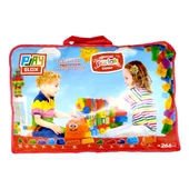 Asya Oyuncak Play Blox Parlak Yapı Bloklar Büyük Çanta 266 Parça 3011 - 2
