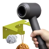Saç Kurutma Makinesi Tutacağı, Fön Makinesi Banyo Rafı Askısı Fön Makinesi Standı , - 1