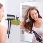 Saç Kurutma Makinesi Tutacağı, Fön Makinesi Banyo Rafı Askısı Fön Makinesi Standı , - 3
