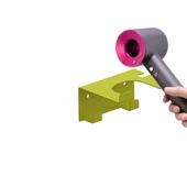 Saç Kurutma Makinesi Tutacağı, Fön Makinesi Banyo Rafı Askısı Fön Makinesi Standı , - 4