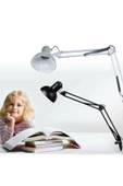 Akrobat Tertial Masa Lambası 360° Hareketli Kıskaçlı Çalışma Masası Lambası Siyah 10w Led Ampul - 8