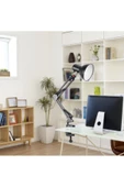 Akrobat Tertial Masa Lambası 360° Hareketli Kıskaçlı Çalışma Masası Lambası Siyah 10w Led Ampul - 7