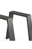 Sehpa Ayağı Masif Ahşap Kütük Orta Sehpa Ayakları Metal Ayak 2 Adet Ayak 72 Cm Mobilya Ayağı - 2