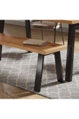 Sehpa Ayağı Masif Ahşap Kütük Orta Sehpa Ayakları Metal Ayak 2 Adet Ayak 72 Cm Mobilya Ayağı - 6