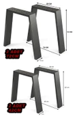 Sehpa Ayağı ve Masa Ayağı | 42 ve 72cm 2'li Set Mobilya Ayağı | Sehpa Ayakları Metal 4 Adet Ayağı - 1