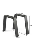 Sehpa Ayağı Masif Ahşap Kütük Orta Sehpa Ayakları Metal Ayak 2 Adet Ayak 72 Cm Mobilya Ayağı - 7