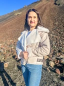 İçi Suni Kürklü Suni Süet Crop Biker Ceket - 7