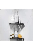 Banyo Düzenleyici Köşe Raf 2 li Metal Mutfak Rafı Stand | Sabunluk Şampuan Organizeri Baharatlık - 4