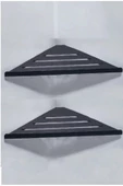 Banyo Düzenleyici Köşe Raf 2 li Metal Mutfak Rafı Stand | Sabunluk Şampuan Organizeri Baharatlık - 3