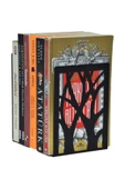 Ağaç Desenli Dekoratif Metal Kitap Desteği & Tutucu - Ev ve Ofis Kütüphane Kitaplık( 2 Li Set) Siyah - 1